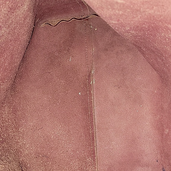 Large J.Crew Burgundy Striped Leather Tote Bag - Picture 11 of 14